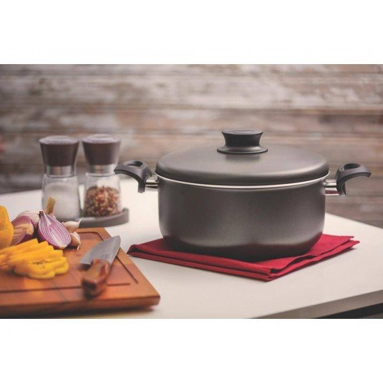 CACAROLA 28CM 8 3L PARIS GRAFITE ALUMINIO COM REVESTIMENTO ANTIADERENTE TRAMONTINA