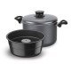 JOGO BANHO MARIA PUDIM 20CM 4 5L PARIS GRAFITE ALUMINIO COM REVESTIMENTO ANTIADERENTE TRAMONTINA