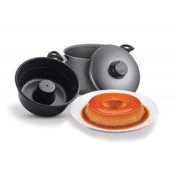 JOGO BANHO MARIA PUDIM 20CM 4 5L PARIS GRAFITE ALUMINIO COM REVESTIMENTO ANTIADERENTE TRAMONTINA