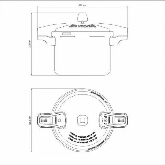 PANELA DE PRESSÃO TRAMONTINA TORINO EM ALUMÍNIO COM REVESTIMENTO INTERNO E EXTERNO CERÂMICO VERDE PETRÓLEO 20 CM 4,5 L