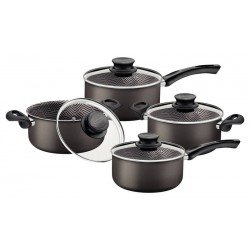 DISPLAY 12 PEÇAS PANELA PARIS ALUMÍNIO REVESTIMENTO INTERNO E EXTERNO ANTIADERENTE STARFLON MAX CHUMBO TRAMONTINA