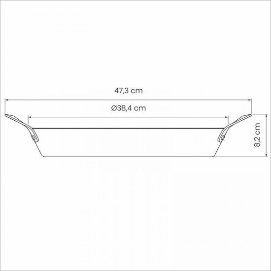 PAELLERA TRAMONTINA PROFISSIONAL EM FERRO 38 CM 5,1 L