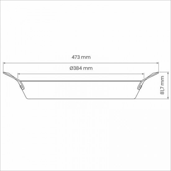 PAELLERA TRAMONTINA PROFISSIONAL EM FERRO 38 CM 5,1 L