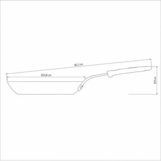 FRIGIDEIRA TRAMONTINA PROFISSIONAL EM FERRO 24 CM 1,3 L