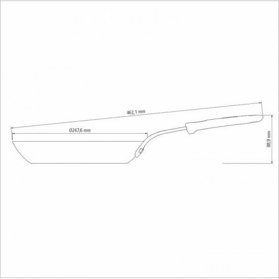 FRIGIDEIRA TRAMONTINA PROFISSIONAL EM FERRO 24 CM 1,3 L