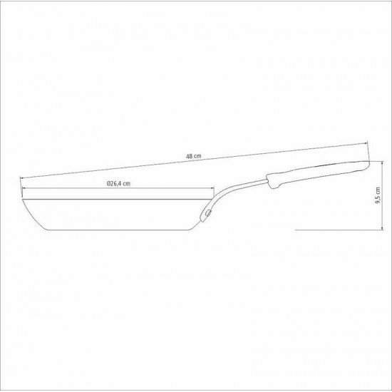 FRIGIDEIRA TRAMONTINA PROFISSIONAL EM FERRO  26 CM 1,7 L
