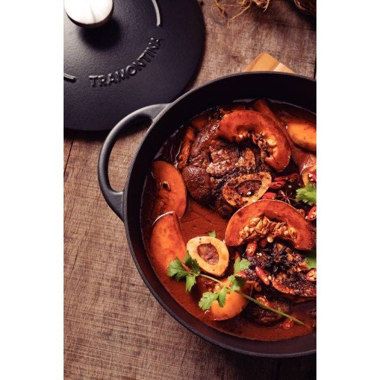 FRITADEIRA TRAMONTINA TRENTO EM FERRO ESMALTADO COM REVESTIMENTO INTERNO EM ANTIADERENTE STARFLON EXCELENT 28 CM 4,1 L