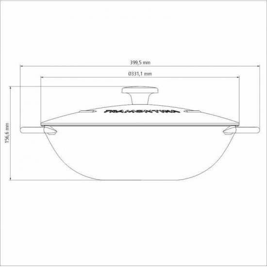 WOK TRAMONTINA TRENTO EM FERRO ESMALTADO COM REVESTIMENTO INTERNO EM ANTIADERENTE STARFLON EXCELLENT 32 CM 5 L
