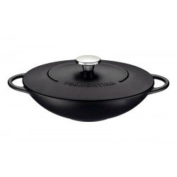 WOK TRAMONTINA TRENTO EM FERRO ESMALTADO COM REVESTIMENTO INTERNO EM ANTIADERENTE STARFLON EXCELLENT 32 CM 5 L