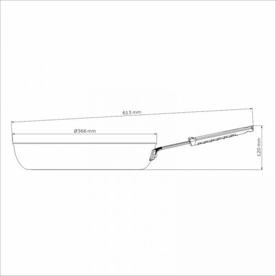 FRIGIDEIRA TRAMONTINA PROFISSIONAL EM ALUMÍNIO COM REVESTIMENTO INTERNO EM ANTIADERENTE STARFLON PREMIUM E EXTERNO LIXADO 35 CM 5,6 L
