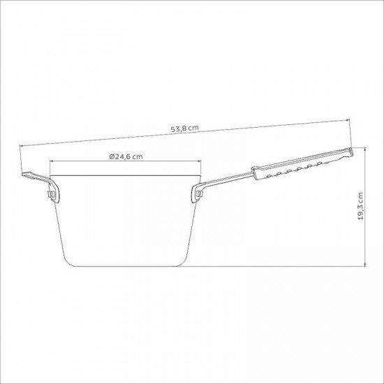 FRITADEIRA MOLHEIRA TRAMONTINA PROFISSIONAL EM ALUMÍNIO COM REVESTIMENTO INTERNO EM ANTIADERENTE STARFLON PREMIUM E EXTERNO LIXADO 24 CM 5,2 L