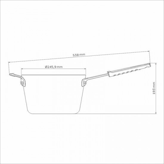 FRITADEIRA MOLHEIRA TRAMONTINA PROFISSIONAL EM ALUMÍNIO COM REVESTIMENTO INTERNO EM ANTIADERENTE STARFLON PREMIUM E EXTERNO LIXADO 24 CM 5,2 L