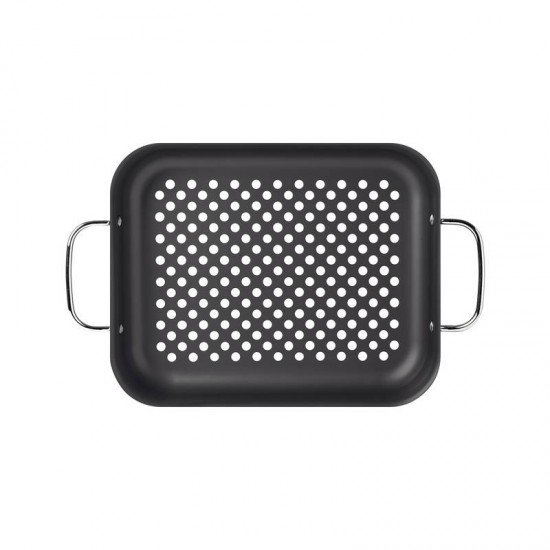 GRELHA RETANGULAR EM ALUMÍNIO ANODIZADO 28 CM TRAMONTINA