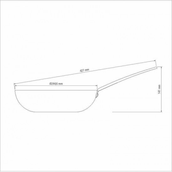WOK CHURRASCO TRAMONTINA EM ALUMÍNIO ANODIZADO COM CABO DE AÇO INOX 24 CM 2,2 L