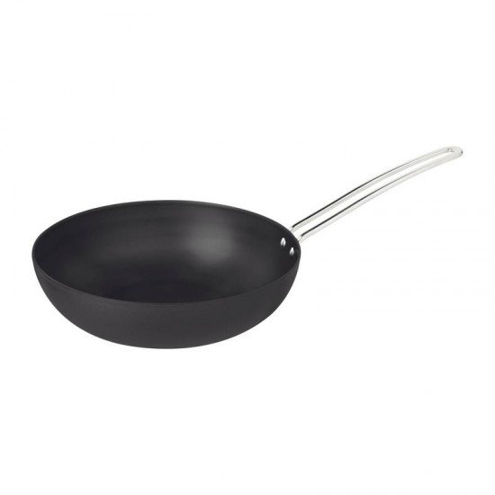 WOK CHURRASCO TRAMONTINA EM ALUMÍNIO ANODIZADO COM CABO DE AÇO INOX 24 CM 2,2 L