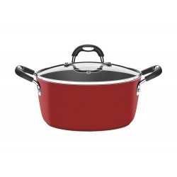 CACAROLA 24CM 4 7L MONACO VERMELHO ALUMINIO COM REVESTIMENTO ANTIADERENTE E SILICONE TRAMONTINA