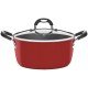 CACAROLA 28CM 6 5L MONACO VERMELHO ALUMINIO COM REVESTIMENTO ANTIADERENTE E SILICONE TRAMONTINA