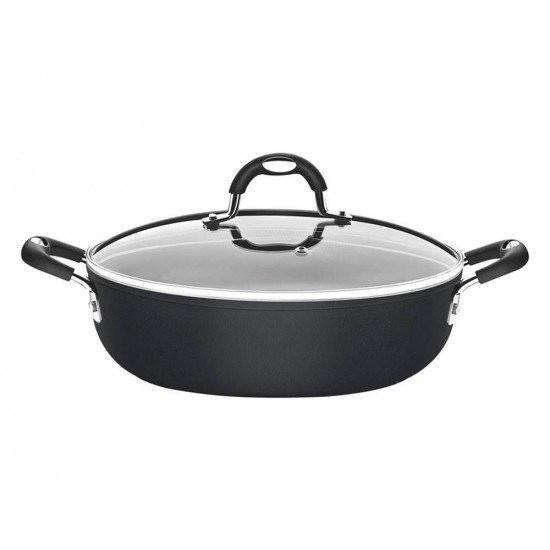 ARROZEIRA 28CM 4 5L MONACO PRETO ALUMINIO COM REVESTIMENTO ANTIADERENTE TRAMONTINA