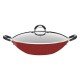 WOK 36CM 6,1L MONACO VERMELHO ALUMINIO REVESTIMENTO ANTIADERENTE E SILICONE TRAMONTINA
