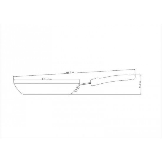 FRIGIDEIRA PROFISS ALUMÍNIO ACAB LIXADO REVEST INTERNO CERAMICO CABO BAQUELITE 24CM 1,3L TRAMONTINA