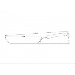 FRIGIDEIRA PROFISS ALUMINIO ACAB EXT LIXADO REVES INTERNO CERAMICO CABO BAQUELITE 28CM 2L TRAMONTINA