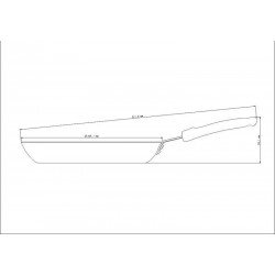FRIGIDEIRA PROFISS ALUMINIO ACAB EXT LIXADO REVES INTER CERAMICO CABO BAQUELITE 30CM 2,3L TRAMONTINA