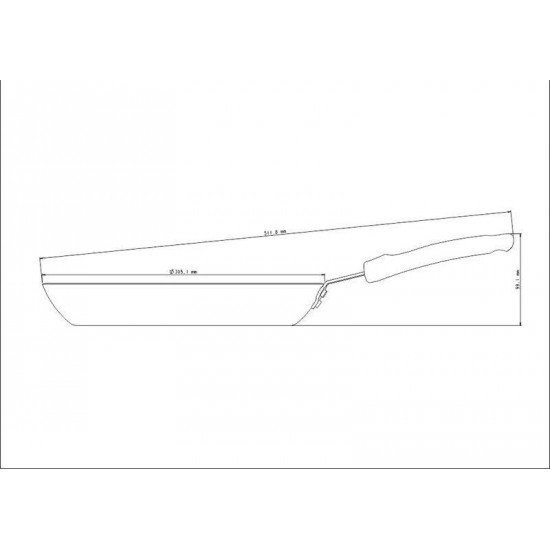 FRIGIDEIRA PROFISS ALUMINIO ACAB EXT LIXADO REVES INTER CERAMICO CABO BAQUELITE 30CM 2,3L TRAMONTINA