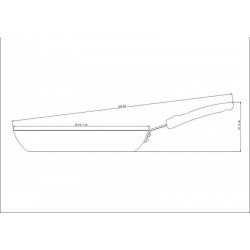 FRIGIDEIRA PROFISS ALUMINIO ACAB EXT LIXADO REVES INTER CERAMICO CABO BAQUELITE 32CM 3,1L TRAMONTINA