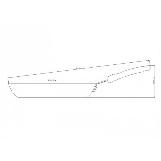 FRIGIDEIRA PROFISS ALUMINIO ACAB EXT LIXADO REVES INTER CERAMICO CABO BAQUELITE 32CM 3,1L TRAMONTINA