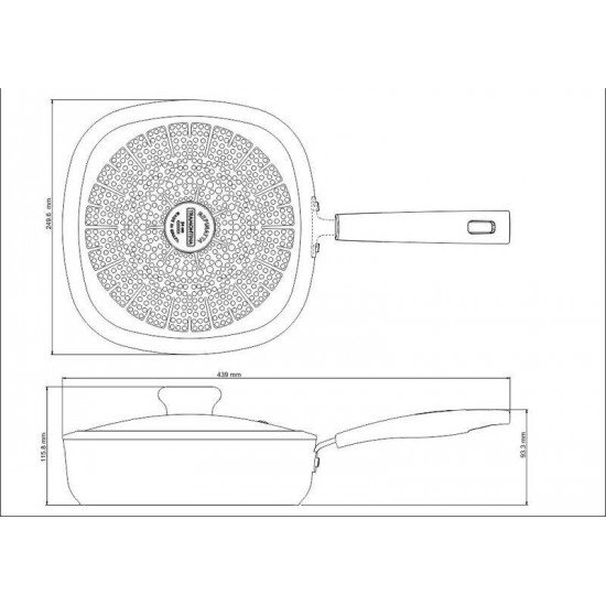 FRIGIDEIRA FUNDA TRAMONTINA REFINATTA EM ALUMÍNIO COM REVESTIMENTO INTERNO EM ANTIADERENTE STARFLON PREMIUM E EXTERNO SILICONADO VERMELHO 24 CM 2,8 L