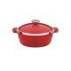 CACAROLA COCOTTE 14CM 0 8L LYON VERMELHO ALUMINIO COM REV ANTIADERENTE E SILICONE TRAMONTINA