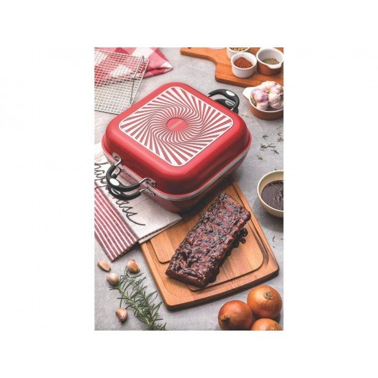 KIT LYON 360 6 PEÇAS VERMELHO SORTIDOS DE UTENSILIOS PARA USO DOMESTICO TRAMONTINA