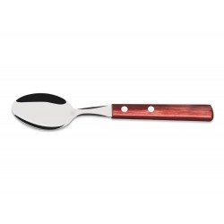 KIT 6 COLHER DE MESA POLYWOOD VERMELHO LAMINA DE ACO INOX E CABO DE MADEIRA TRAMONTINA