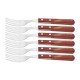 CONJUNTO GARFOS DE MESA POLYWOOD 6 PEÇAS VERMELHO LAMINAS DE ACO INOX E CABOS DE MADEIRA TRAMONTINA