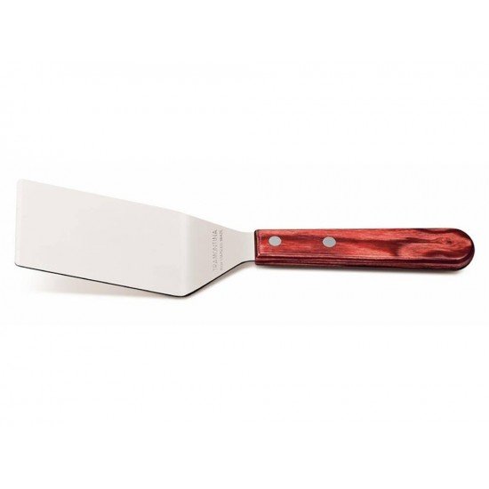 ESPATULA FRITURAS 4 POLYWOOD VERMELHOLAMINA DE ACO INOX E CABO DE MADEIRA TRAMONTINA
