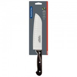 FACA SANTOKU TRAMONTINA COM LÂMINA EM AÇO INOX E CABO EM MADEIRA TRATADA POLYWOOD CASTANHO 7