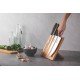 JOGO PARA CHURRASCO COM LAMINAS EM AÇO INOX E CABOS EM MADEIRA POLYWOOD CASTANHO 5 PEÇAS TRAMONTINA