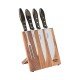 JOGO PARA CHURRASCO COM LAMINAS EM AÇO INOX E CABOS EM MADEIRA POLYWOOD CASTANHO 5 PEÇAS TRAMONTINA