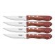 CONJUNTO FACAS CHUR JUMBO 4 PCS POLYWOOD VERMELHO LAMINAS DE ACO INOX E CABOS DE MADEIRA TRAMONTINA