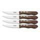 CONJUNTO FACAS CHUR JUMBO 4 PCS POLYWOOD CASTANHO LAMINAS DE ACO INOX E CABOS DE MADEIRA TRAMONTINA