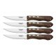 CONJUNTO FACAS CHUR JUMBO 4 PCS POLYWOOD CASTANHO LAMINAS DE ACO INOX E CABOS DE MADEIRA TRAMONTINA