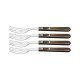 CONJUNTO DE GARFOS JUMBO 4 PEÇAS POLYWOOD CASTANHO LAMINAS DE ACO INOX E CABOS DE MADEIRA TRAMONTINA