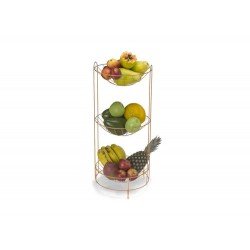 FRUTEIRA TRIPLA REDONDA COM ROD ROSE GOLD ARTHI