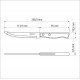 FACA PARA CHURRASCO E FRUTAS TRAMONTINA TRADICIONAL COM LÂMINA EM AÇO INOX E CABO DE MADEIRA NATURAL 5