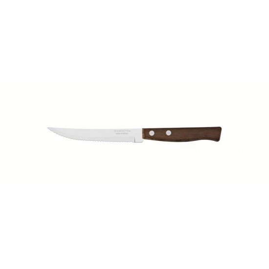 FACA PARA CHURRASCO E FRUTAS TRAMONTINA TRADICIONAL COM LÂMINA EM AÇO INOX E CABO DE MADEIRA NATURAL 5