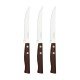 CONJUNTO DE FACAS PARA CHURRASCO E FRUTAS TRAMONTINA TRADICIONAL COM LÂMINAS EM AÇO INOX E CABOS DE MADEIRA NATURAL 03 PEÇASIRA NATURAL 3 PEÇAS
