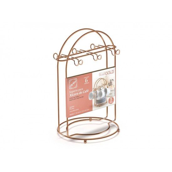 PORTA XÍCARAS  DE CAFÉ ROSE GOLD ARTHI