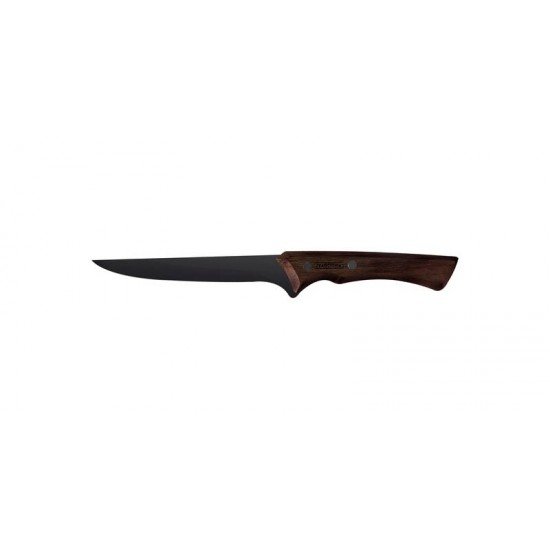 FACA PARA DESOSSAR TRAMONTINA CHURRASCO BLACK COM LÂMINA EM AÇO INOX ESCURECIDO E CABO DE MADEIRA 6