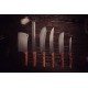 FACA PARA CARNE TRAMONTINA CHURRASCO BLACK COM LÂMINA DE AÇO INOX ESCURECIDO E CABO DE MADEIRA 10