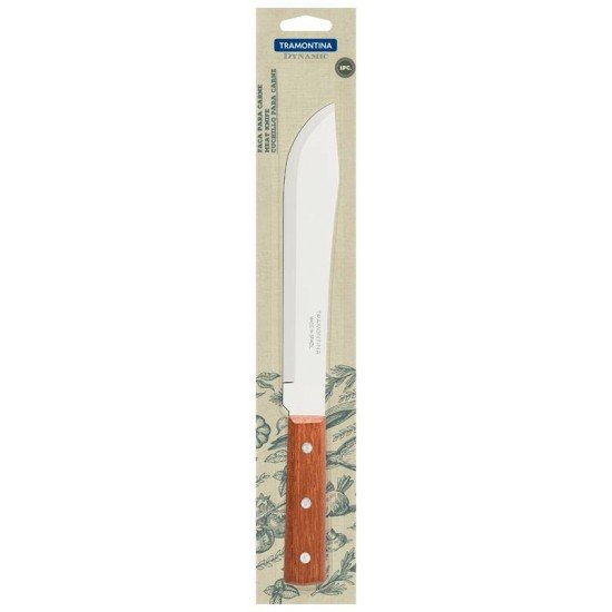 FACA PARA COZINHA TRAMONTINA DYNAMIC COM LÂMINA DE AÇO INOX E CABO DE MADEIRA NATURAL 8